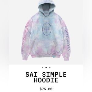 Twenty One Pilots Icy Tour pull over SAI hoodie sweatshirt pastel tie dye- NWOT